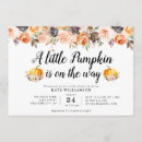 Search for floral pumpkin baby shower invitations Autumn