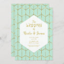 Search for mint green and gold wedding invitations Modern