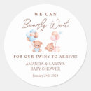 Search for twins boy stickers We can bearly wait