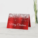 Search for silver glitter christmas cards Red