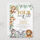 Search for jungle 4th birthday invitations Lion