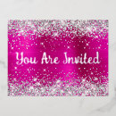 Search for hot pink 30th birthday invitations Glitter