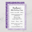 Search for purple 80th birthday invitations Eighty
