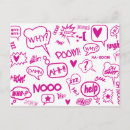 Search for speech postcards Pink