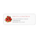 Search for poinsettias return address labels Modern