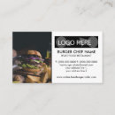 Search for burgers business cards Restaurant