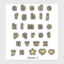 Search for black and gold initial stickers Golden