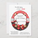 Search for lady bug birthday invitations Floral