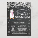 Search for penguin birthday invitations Winter onederland birthday