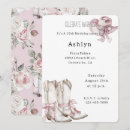 Search for boots birthday invitations Pink
