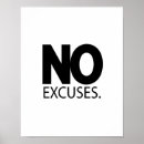 Search for no excuses posters Typography