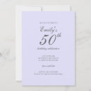 Search for purple 50th birthday invitations Minimalist