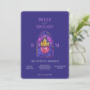 Search for stained glass wedding invitations Purple