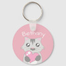 Search for pink cats key rings For kids