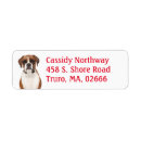 Search for boxer dog return address labels Cartoon