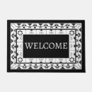 Search for whimsical doormats Black and white