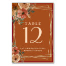 Search for orange watercolor table cards Botanical