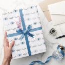 Search for evil eye wrapping paper Blue