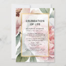 Search for pink funeral invitations Elegant
