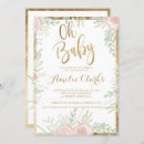 Search for white gold baby shower invitations Typography