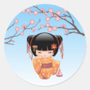 Search for japanese kokeshi doll stickers Kimono