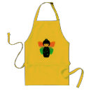 Search for butterfly on black aprons Wings