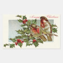Search for vintage bird illustration stickers Red
