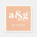 Search for peach wedding napkins Elegant