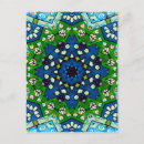 Search for mandala pattern postcards Green