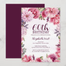 Search for purple 60th birthday invitations Script
