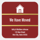 Search for red house stickers Change of address