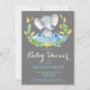 Search for blue elephant baby shower invitations Cute