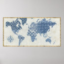 Search for blue world map posters Wanderlust