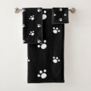 Search for dog paw print bath towels Black and white