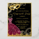 Search for burgundy masquerade party invitations Mask