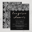 Search for black white lace bridal shower invitations Typography