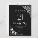 Search for black and white 21st birthday invitations Classy