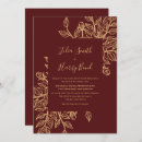 Search for maroon and gold wedding invitations Bride
