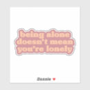 Search for solitude stickers Typography