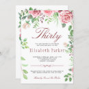 Search for blush pink 30th birthday invitations Thirty
