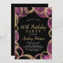 Search for pink black 60th birthday invitations Glitter