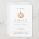 Search for watercolor pumpkin baby shower invitations A little pumpkin