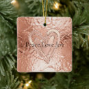 Search for peace love joy christmas tree decorations Glitter