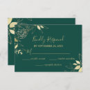Search for emerald green and gold wedding rsvp cards Elegant