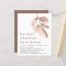 Search for leaves bridal shower invitations Typography