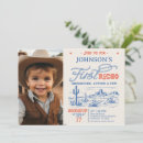 Search for western 1st birthday invitations Little cowboy