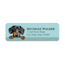 Search for dachshund puppy return address labels Cute