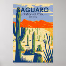 Search for vintage cactus posters Saguaro national park