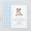 Search for bulldog birthday invitations Blue