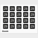 Search for 25 birthday stickers Silver